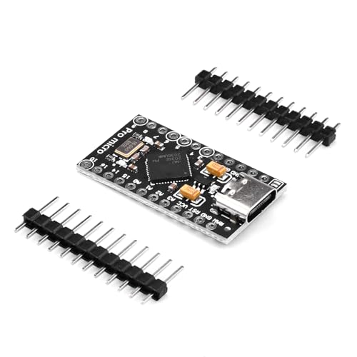Diymore Pro Micro ATMEGA32U4 5V 16MHz Development Board Type-C Interface Mikrocontroller Modul mit Pin -Header (Upgraded Version) von diymore