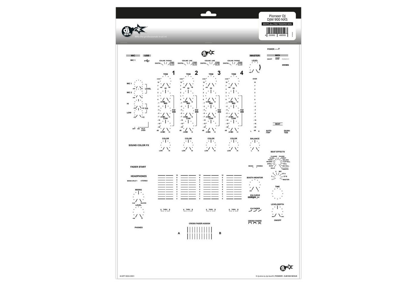 dj-skins DJ Controller, (Pioneer DJM-900 NXS Skin White aka Star Trooper), Pioneer DJM-900 NXS Skin White aka Star Trooper - DJ Skin von dj-skins