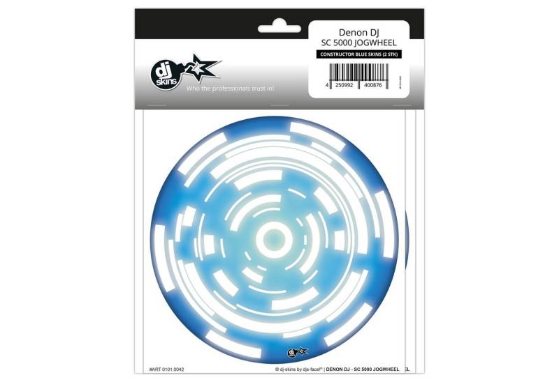 dj-skins DJ Controller, (SC5000 Jogwheel Skin Constructor Blue (Pair) - DJ Skin), Denon SC5000 Jogwheel Skin Constructor Blue (Pair) - DJ Skin von dj-skins