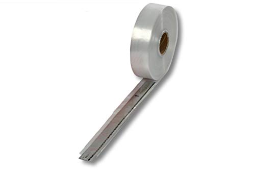 1 x Rolle LDPE Schlauchfolie/Verpackungsschlauch - Transparent (50 my, 62 mm Breite x 600 m Länge) von dm-folien gmbh