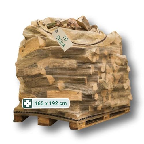 dm-folien Holzsäcke 165 x 192cm I 10 Stück I Fassungsvermögen von 1,50 m³ I Paletten Raschelsäcke für Brennholz I UV-beständiger Netzsack mit Zugband oben & unten I Big Bag mit offenem Boden dm-folien Holzsäcke 165 x 192cm I 10 Stück I Fassungsvermögen von 1,50 m³ I Paletten Raschelsäcke für Brennholz I UV-beständiger Netzsack mit Zugband oben & unten I Big Bag mit offenem Boden von dm-folien gmbh