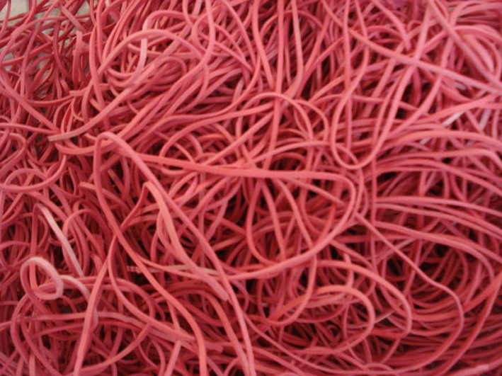 dm-folien Gummiringe im Beutel, rot, 60 mm, Großpackung dm-folien Gummiringe im Beutel, rot, 60 mm, Großpackung von dm-folien