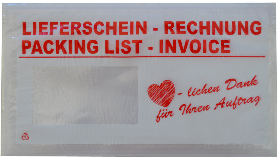 dm-folien Lieferscheintasche, DIN lang, mit Aufdruck dm-folien Lieferscheintasche, DIN lang, mit Aufdruck von dm-folien