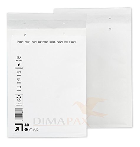 Luftpolstertaschen weiß D4 200 Stück dimapax von dmpax