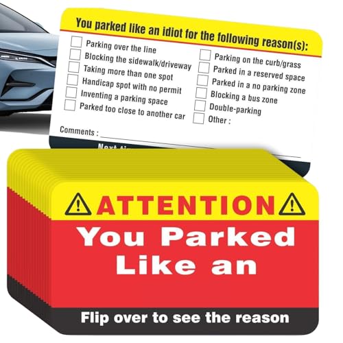 dmqdu Schlechte Parkhinweise,Lustige Parkscheine - Violation Strumpffüller für Erwachsene 100X | Lustige Parkkarten, Your Parking Sucks Cards, Lernkarten zum Parken, 3,5 x 2,01 Zoll dmqdu Schlechte Parkhinweise,Lustige Parkscheine - Violation Strumpffüller für Erwachsene 100X | Lustige Parkkarten, Your Parking Sucks Cards, Lernkarten zum Parken, 3,5 x 2,01 Zoll von dmqdu