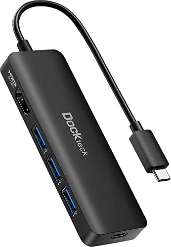 USB C Hub für MacBook Air M2, Dockteck 5 in 1 Dock USB C HDMI Adapter 4k 60hz, 3 USB-3.0, 100W PD für MacBook Pro/Air M1/M2, iPad Pro, Steam Deck von dockteck