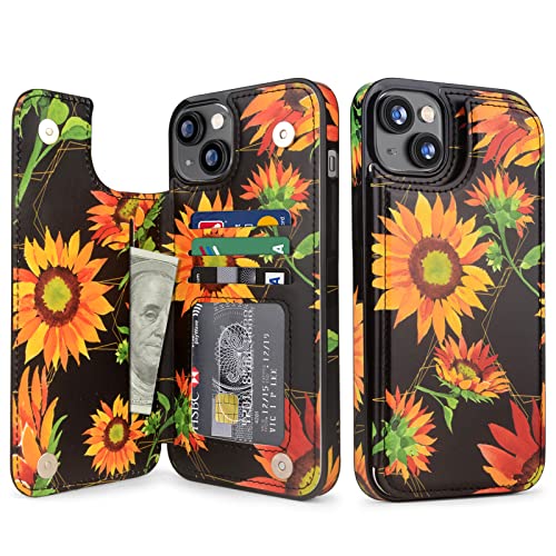 doeboe Kompatibel mit iPhone 14 Max Case, Flip PU Leder Telefon Wallet Case für Frauen Männer, Cover Case mit Kartenhalter Slots, Hülle für iPhone 14 Max 6.7 in mit Magnetverschluss, stoßfest von doeboe