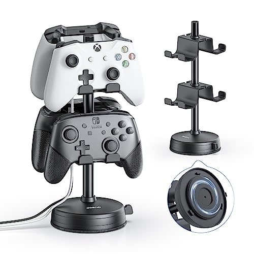 doenci Controller Halter 2 Ebenen für 4 PS5 PS4 Nintendo Switch Xbox Gaming Controller, Kopfhörer Ständer Controller Halterung mit Saugnapfbasis, Headset Ständer für Playstation 5 Game Controller von doenci