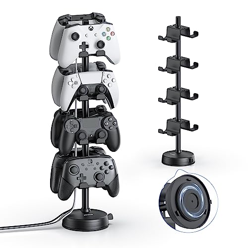 doenci Controller Halter 4 Ebenen für 8 PS5 PS4 Nintendo Switch Xbox Gaming Controller, Kopfhörer Ständer Controller Halterung mit Saugnapfbasis, Headset Ständer für Playstation 5 Game Controller von doenci