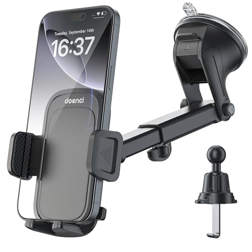 doenci Handyhalterung Auto Upgrade Super Saugnapf+Hakenclip Handy Halterung Auto Universal für Armaturenbrett Windschutzscheibe Lüftung KFZ Handyhalter 360°Drehbar für iPhone 15 Pro Android Smartphone doenci Handyhalterung Auto Upgrade Super Saugnapf+Hakenclip Handy Halterung Auto Universal für Armaturenbrett Windschutzscheibe Lüftung KFZ Handyhalter 360°Drehbar für iPhone 15 Pro Android Smartphone von doenci