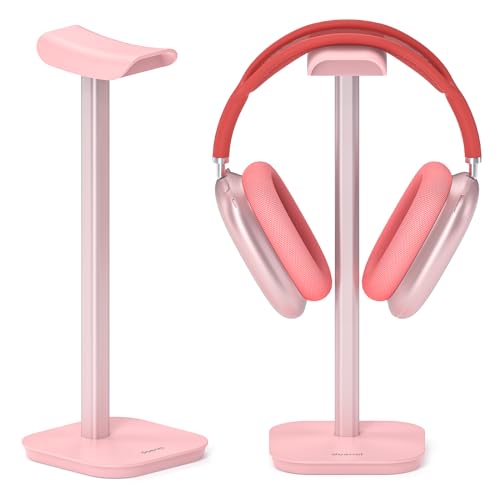 doenci Headset Halterung, Kopfhörer Ständer für Alle Over Ear Bluetooth Kopfhörer, Universal Kopfhörer Halter mit Gewichtete Basis + Aluminiumrohr, Gaming Headset Halter Schreibtisch Zubehör (Rosa) doenci Headset Halterung, Kopfhörer Ständer für Alle Over Ear Bluetooth Kopfhörer, Universal Kopfhörer Halter mit Gewichtete Basis + Aluminiumrohr, Gaming Headset Halter Schreibtisch Zubehör (Rosa) von doenci
