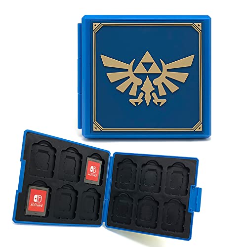 doepeBAE Aufbewahrungsbox für Nintendo Switch,Spielkartenhalter für Switch,Tragbare Aufbewahrungsbox mit 12 Spielkartensteckplätzen und 12 Micro-SD-Kartensteckplätzen (Z Blau) von doepeBAE