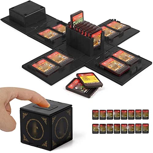doepeBAE Etui Kompatibel Für Nintendo Switch,Speicherkartenhülle Nintendo Switch Spiele Aufbewahrungssystem Spielkarten Organizer Reisebox Hartschalen Set mit16 Slots Inserts (Zelda Black) von doepeBAE