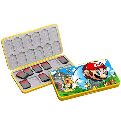 doepeBAE Switch Spiele Aufbewahrung, Switch Spiele Lagerung, Switch Spiele Hüllen Aufbewahrung, Magnetverschluss, Weiches Silikon Futter, Mit 24 Game Card Slots und 24 Micro SD Karten (A02) von doepeBAE