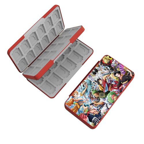 doepeBAE Switch Spiele Aufbewahrung, Switch Spiele Lagerung, Switch Spiele Hüllen Aufbewahrung, Magnetverschluss, Weiches Silikon Futter, Mit 48 Game Card Slots und 48 Micro SD Karten (B08) von doepeBAE