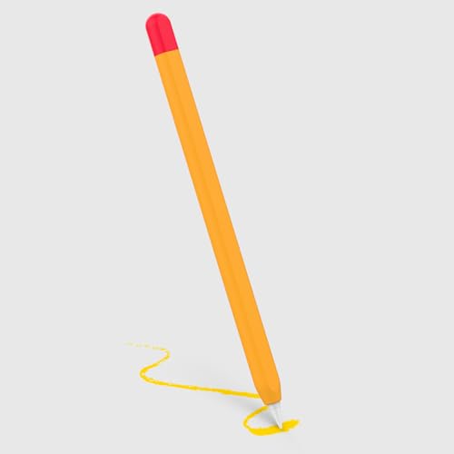 doodroo Apple Pencil Skin Case für Apple Pencil 1/2 Hülle ohne Aufladen und Magnetismus zu verhindern Classic Orange von doodroo