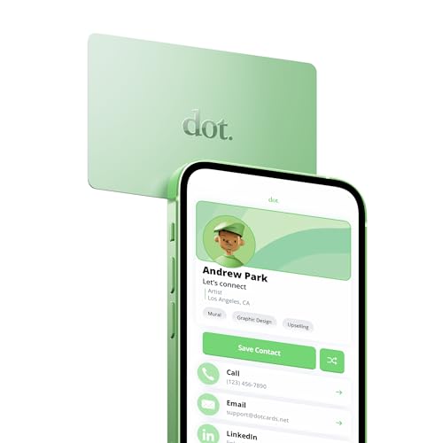 dot. Karte – Digitale Visitenkarte – Tippen, um NFC zu teilen – iPhone & Android (Mint) von dot.