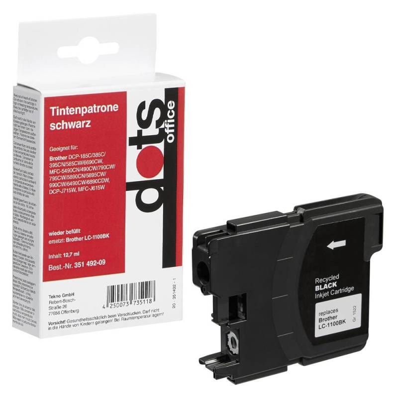 dots Druckerpatrone kompatibel zu brother LC-1100BK schwarz von dots