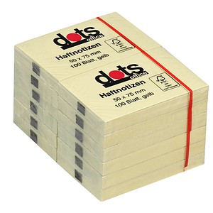 dots Haftnotizen Standard gelb 12 Blöcke von dots