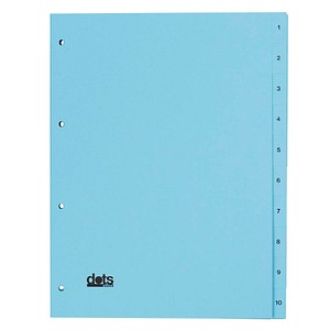 dots Ordnerregister Vollformat 1-10 blau 10-teilig, 5 Satz von dots