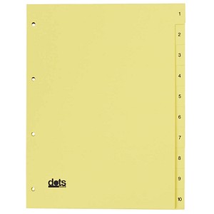dots Ordnerregister Vollformat 1-10 gelb 10-teilig, 5 Satz von dots