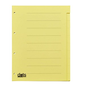 dots Ordnerregister Vollformat blanko gelb 10-teilig, 5 Satz von dots