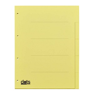 dots Ordnerregister Vollformat blanko gelb 5-teilig, 5 Satz von dots