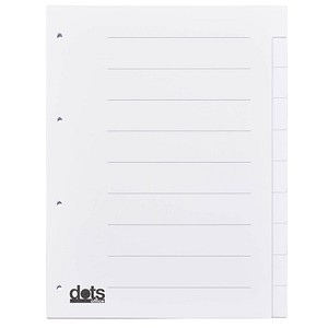 dots Ordnerregister Vollformat blanko weiß 10-teilig, 5 Satz dots Ordnerregister Vollformat blanko weiß 10-teilig, 5 Satz von dots