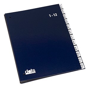 dots Pultordner 1-12, Jan.-Dez. blau von dots