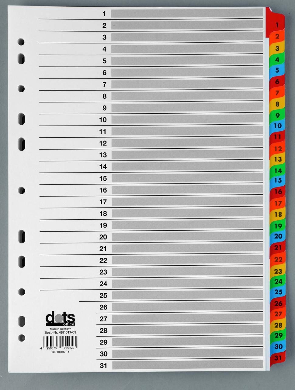 dots Register Dots Regist.Mylar Farb.1-31 Vf weiß von dots