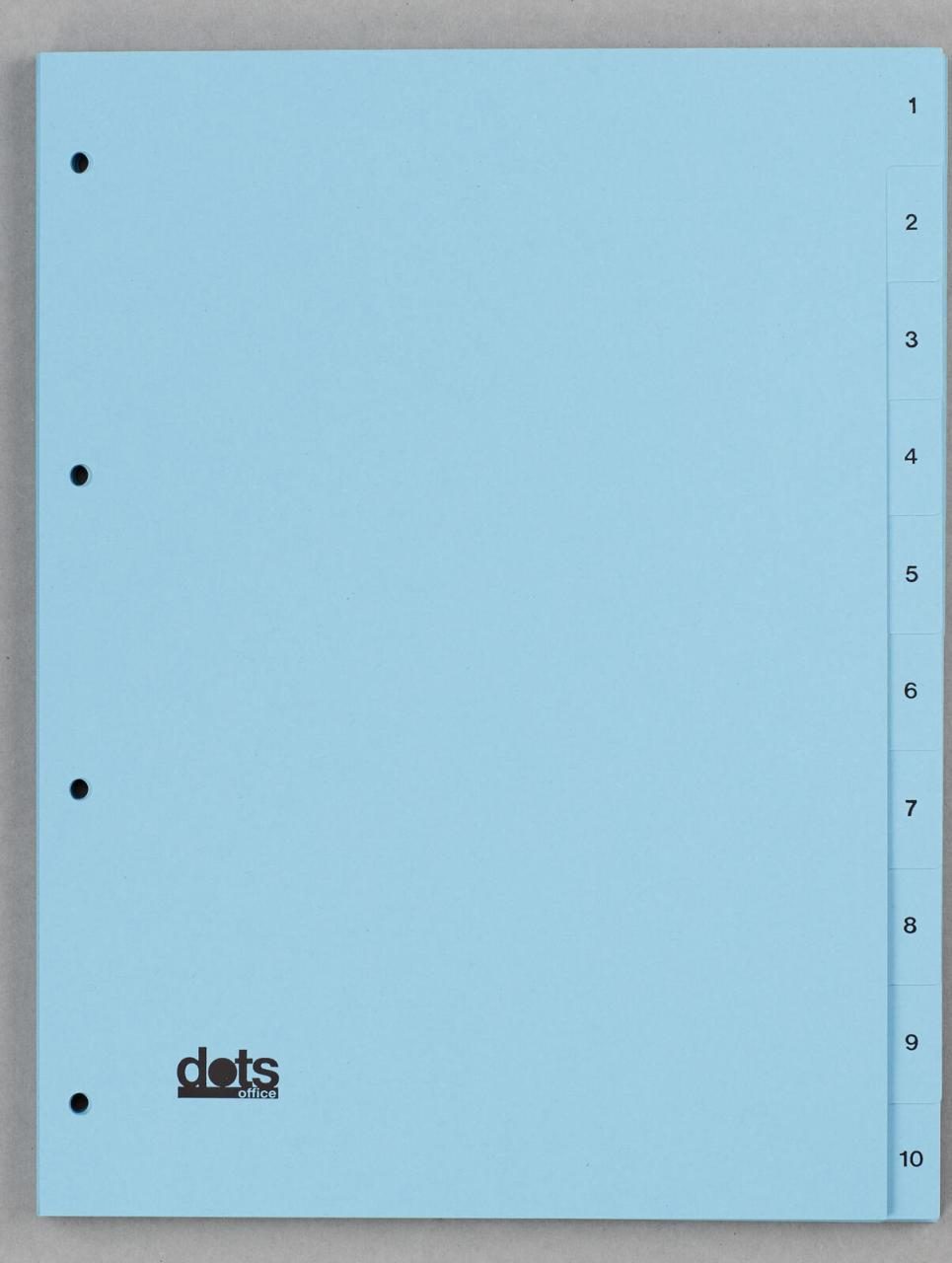 dots Register Karton-Reg,1-10,10-tlg,vf,blau Blau von dots