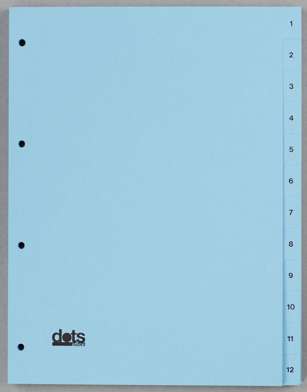 dots Register Karton-Reg,1-12,12-tlg,vf,blau Blau von dots