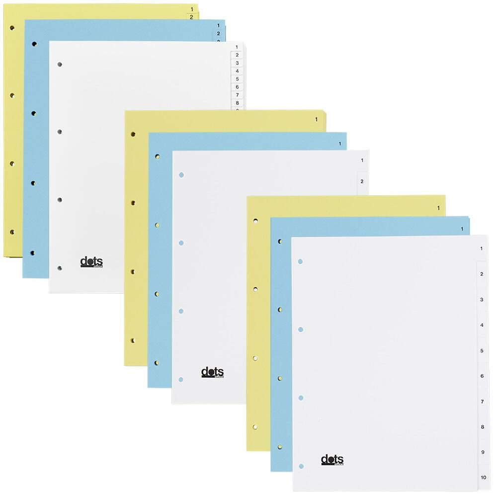 dots Register Karton-Reg,1-12,12-tlg,vf,gelb Gelb von dots