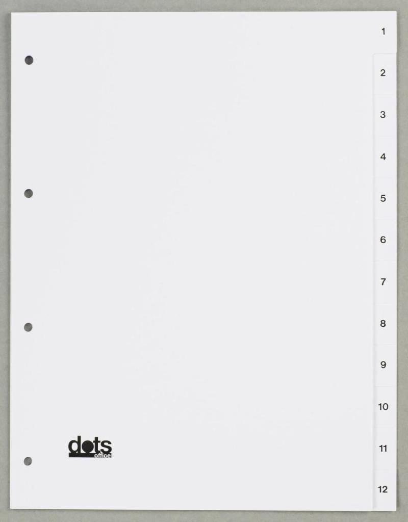 dots Ordnerregister Vollformat 1-12 DIN A4 von dots
