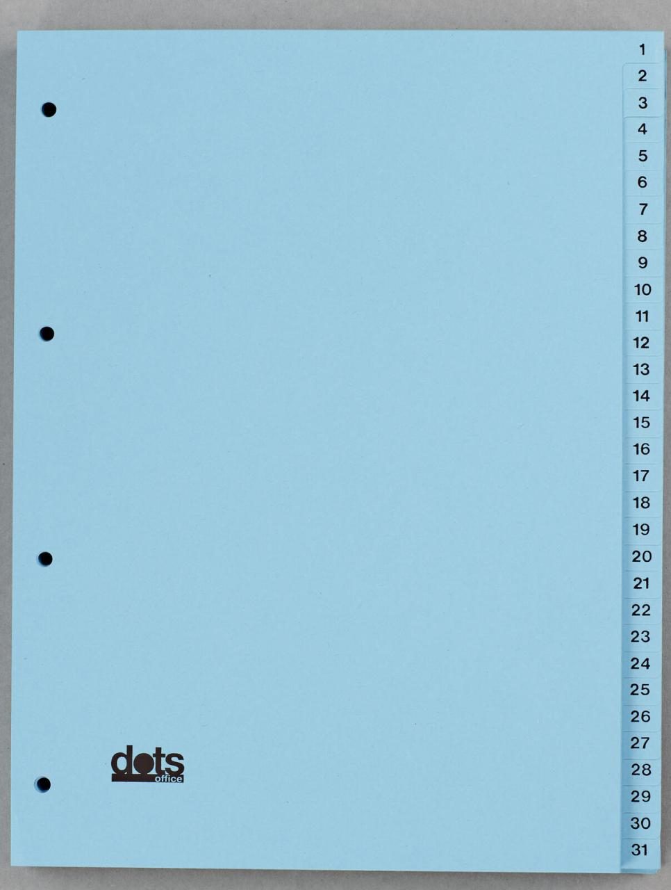 dots Register Karton-Reg,1-31,31-tlg,vf,blau Blau von dots