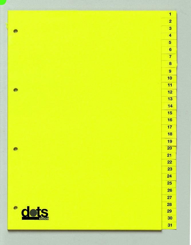 dots Register Karton-Reg,1-31,31-tlg,vf,gelb Gelb von dots