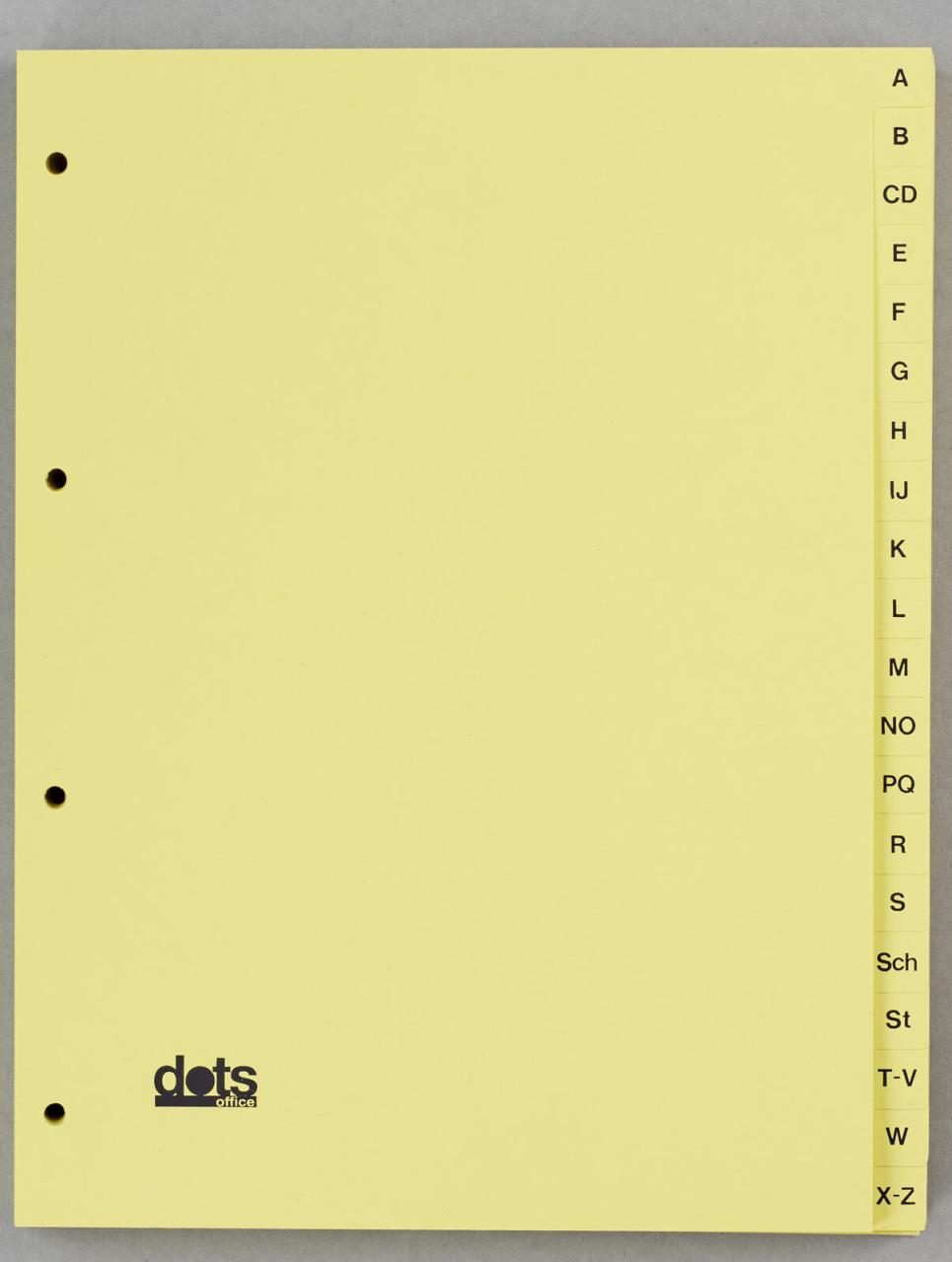 dots Register Karton-Reg,a-Z,20-tlg,vf,gelb Gelb von dots
