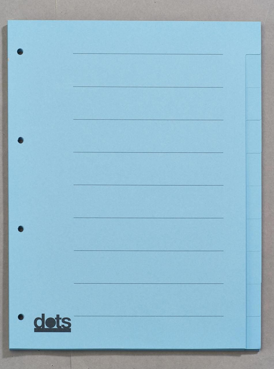 dots Register Karton-Reg,blanko,10-tlg,vf,bu Blau von dots