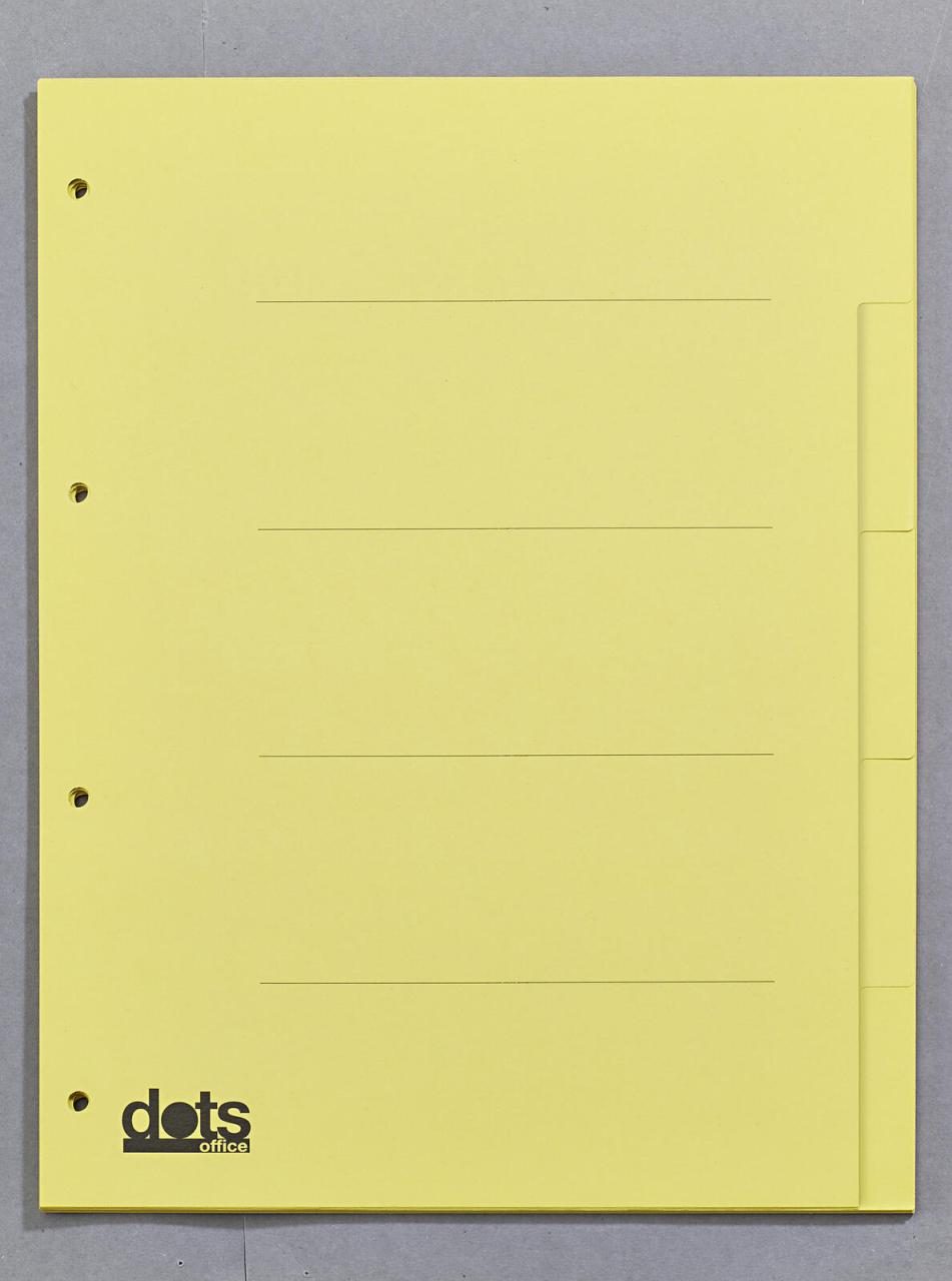 dots Register Karton-Reg,blanko,5-tlg,vf,gb Gelb von dots