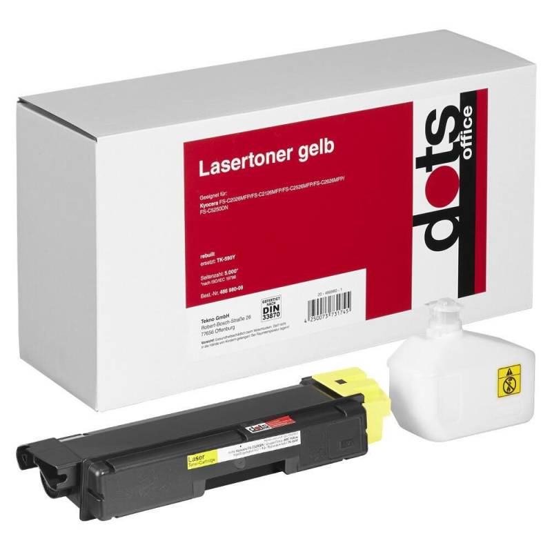 dots Toner kompatibel zu Kyocera TK-590Y gelb von dots