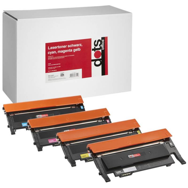 dots Toner kompatibel zu SAMSUNG CLT-P406C (SU375A), 4er-Set schwarz, cyan, m... von dots