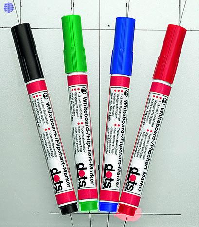 dots Whiteboard-Marker 1.5 - 3.0 mm Mehrfarbig von dots
