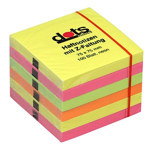 dots Z-Faltung Haftnotizen R 330 farbsortiert, 6 Blöcke von dots