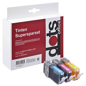 dots cyan, magenta, gelb Druckerpatronen kompatibel zu Canon CLI-526 C/M/Y, 3er-Set dots cyan, magenta, gelb Druckerpatronen kompatibel zu Canon CLI-526 C/M/Y, 3er-Set von dots