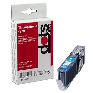 dots  cyan Druckerpatrone kompatibel zu Canon CLI-551 XL C von dots