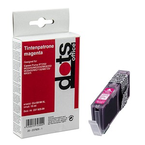 dots  magenta Druckerpatrone kompatibel zu Canon CLI-551 XL M von dots