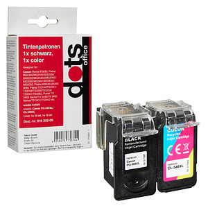 dots  schwarz, color Druckköpfe kompatibel zu Canon PG-545XL + CL-546XL, 2er-Set von dots