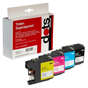 dots schwarz, cyan, magenta, gelb Druckerpatronen kompatibel zu brother LC123VALBPDR, 4er-Set dots schwarz, cyan, magenta, gelb Druckerpatronen kompatibel zu brother LC123VALBPDR, 4er-Set von dots