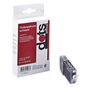 dots  schwarz Druckerpatrone kompatibel zu Canon CLI-521 BK von dots