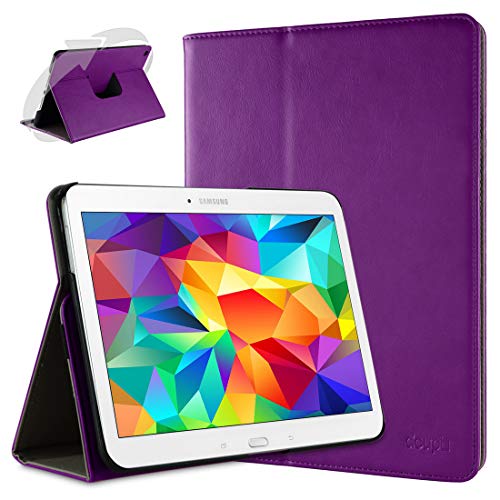 doupi Deluxe Schutzhülle für Samsung Galaxy Tab A (9,7 Zoll), Smart Case Sleep/Wake Funktion 360 Grad drehbar Schutz Hülle Ständer Cover Tasche, lila von doupi